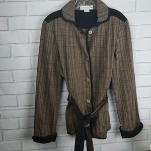 D.Terrell plaid jacket size 10